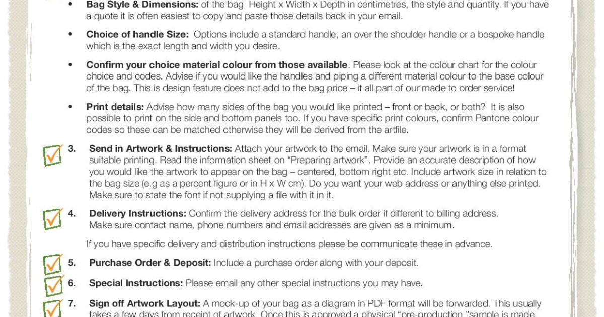Order Process Checklist | Resources